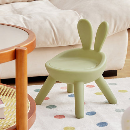 Modern Art Deco PE Rabbit Kids Low Stool Backrest Armless For Living Room