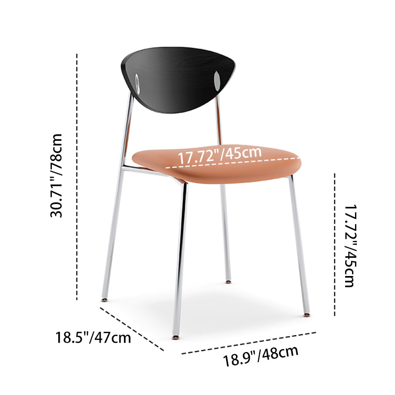 Moderne minimalistische quadratische Rückenlehne aus Edelstahl, Holz, Schwamm, Silikon, Mikrofaser und Leder für Esszimmer und Küche
