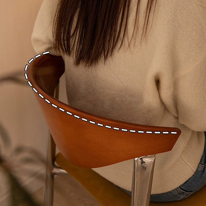 Contemporary Scandinavian Wood Iron Velvet Square Dining Chair Backrest Armless For Dining Room & Kitchen