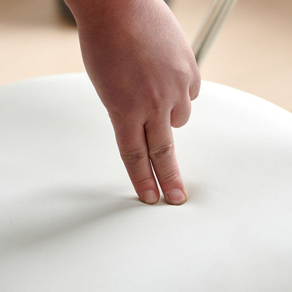 Contemporary Scandinavian Half Round Curved Arc Microfiber Leather Solid Wood Stainless Steel Metal Dining Chair Backrest Arm For Dining Room