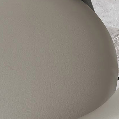 Contemporary Scandinavian Curved Round Leather Iron Dining Chair Backrest For Dining Room