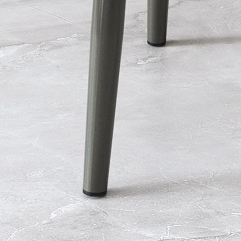 Contemporary Scandinavian Curved Round Leather Iron Dining Chair Backrest For Dining Room