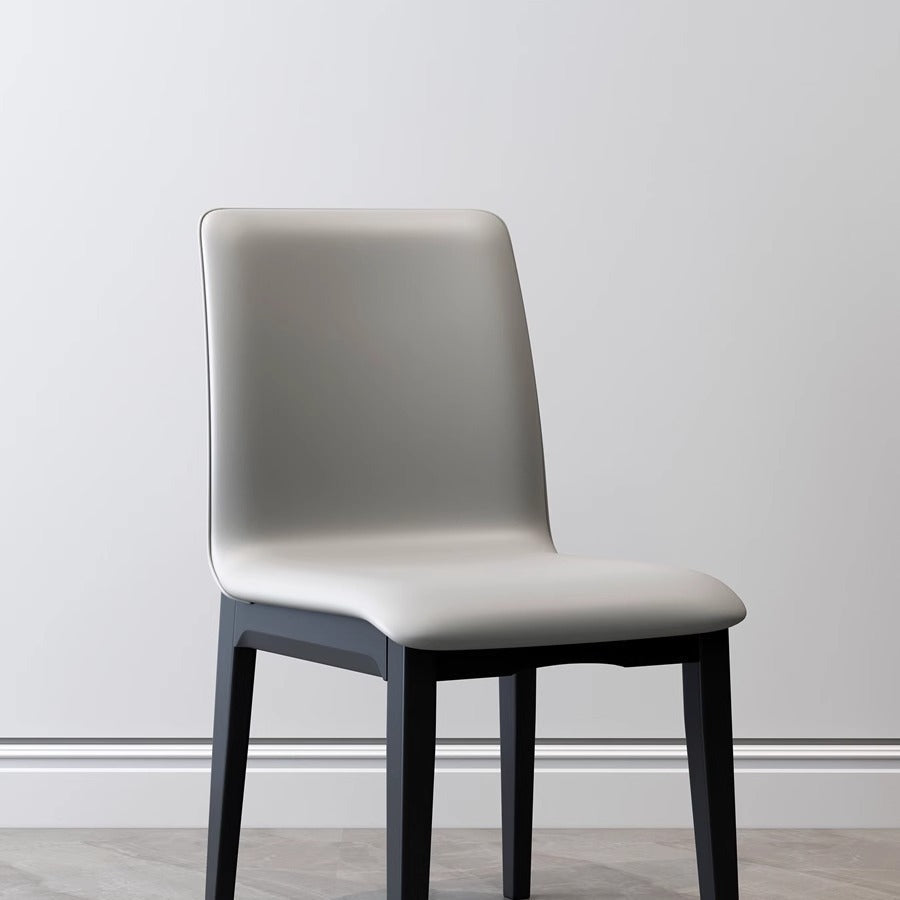 Modern Luxury Rectangle Square Tech Fabric Rubberwood Dining Chair Backrest Armless For Dining Room