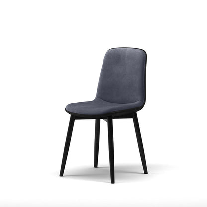 Contemporary Scandinavian Recessed Square Tech Fabric Metal Dining Chair Backrest For Dining Room