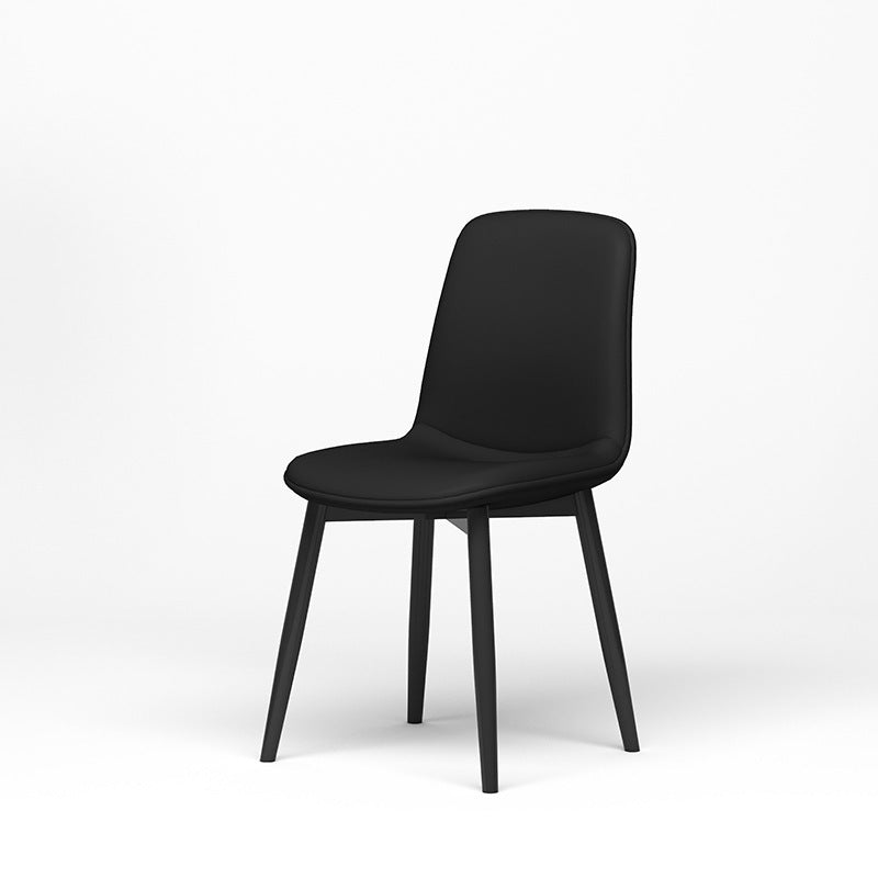 Contemporary Scandinavian Recessed Square Tech Fabric Metal Dining Chair Backrest For Dining Room