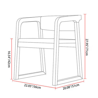 Traditional Chinese Bent Square Right Angle PU Leather Cotton Linen Solid Wood Dining Chair Backrest For Dining Room