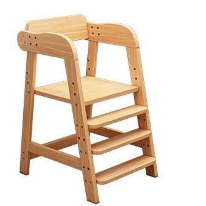 Modern Simplicity Kids Triple Square Fabric Rubberwood Dining Chair Backrest For Dining Room