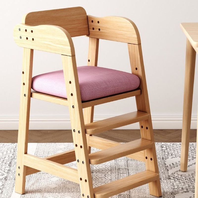 Modern Simplicity Kids Triple Square Fabric Rubberwood Dining Chair Backrest For Dining Room