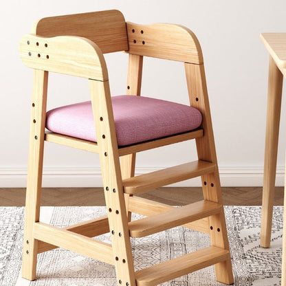 Modern Simplicity Kids Triple Square Fabric Rubberwood Dining Chair Backrest For Dining Room
