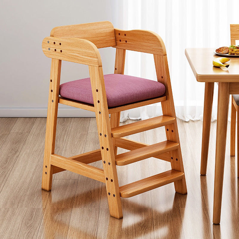 Modern Simplicity Kids Triple Square Fabric Rubberwood Dining Chair Backrest For Dining Room
