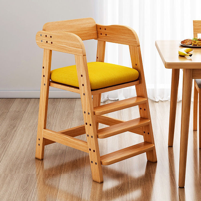 Modern Simplicity Kids Triple Square Fabric Rubberwood Dining Chair Backrest For Dining Room