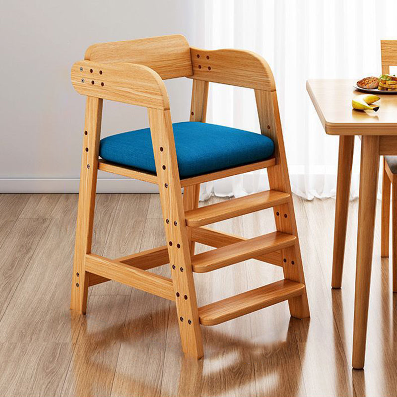 Modern Simplicity Kids Triple Square Fabric Rubberwood Dining Chair Backrest For Dining Room