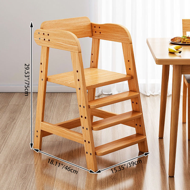 Modern Simplicity Kids Triple Square Fabric Rubberwood Dining Chair Backrest For Dining Room