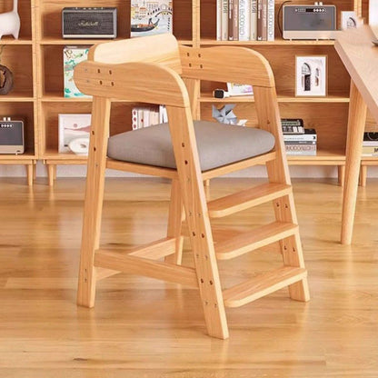 Modern Simplicity Kids Triple Square Fabric Rubberwood Dining Chair Backrest For Dining Room