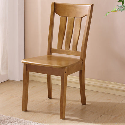 Traditional Chinese Square Parallel Solid Wood Dining Chair Backrest Armless For Dining Room