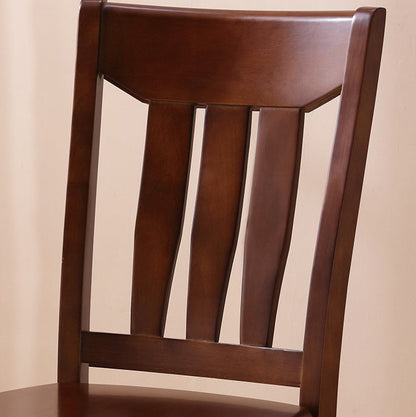 Traditional Chinese Square Parallel Solid Wood Dining Chair Backrest Armless For Dining Room