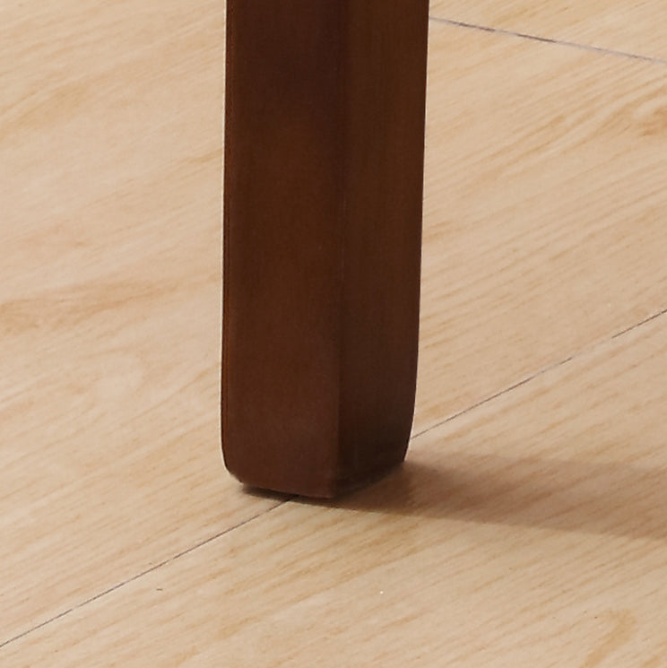 Traditional Chinese Square Parallel Solid Wood Dining Chair Backrest Armless For Dining Room