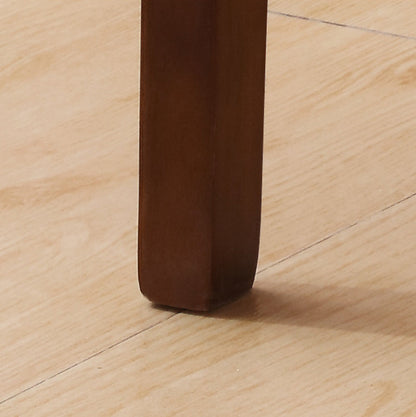 Traditional Chinese Square Parallel Solid Wood Dining Chair Backrest Armless For Dining Room