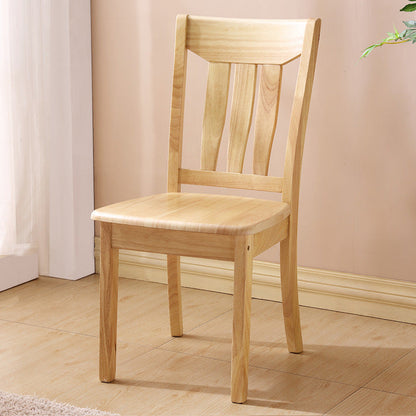 Traditional Chinese Square Parallel Solid Wood Dining Chair Backrest Armless For Dining Room