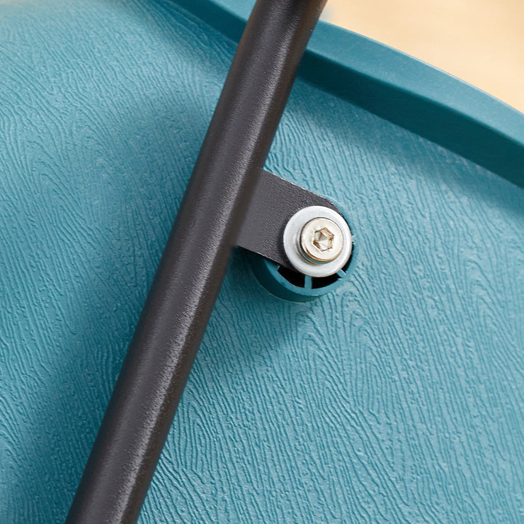 Contemporary Creative Irregular Shape Curved PVC Metal Dining Chair Backrest Armrest For Dining Room