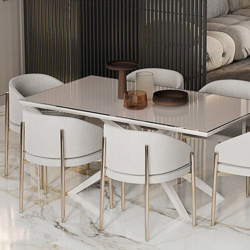 Modern Luxury Half Wrap Rounded Velvet Metal Dining Chair Backrest Armrest For Dining Room