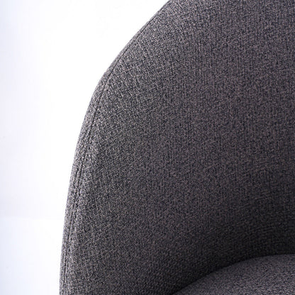 Contemporary Scandinavian Curved Square Fabric Solid Wood Dining Chair Backrest Armless For Dining Room