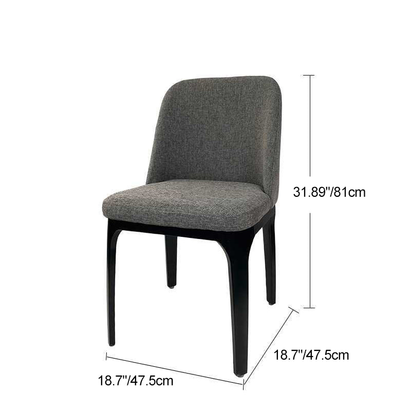 Contemporary Scandinavian Rectangular Square Rounded Leather Metal Dining Chair Backrest For Dining Room