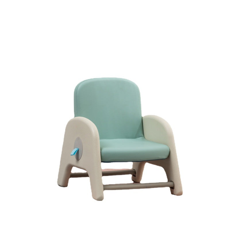 Modern Minimalist Kids Square Trapezoid Liftable PU Leather Metal Low Stool For Living Room