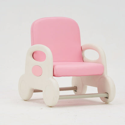 Modern Minimalist Kids Square Trapezoid Liftable PU Leather Metal Low Stool For Living Room