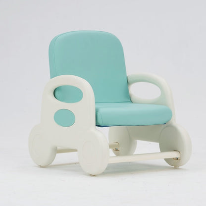 Modern Minimalist Kids Square Trapezoid Liftable PU Leather Metal Low Stool For Living Room