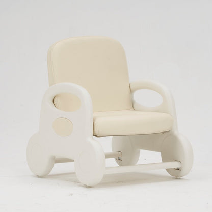 Modern Minimalist Kids Square Trapezoid Liftable PU Leather Metal Low Stool For Living Room