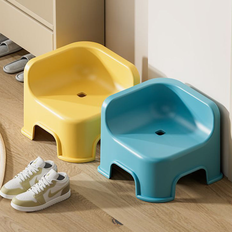 Modern Simplicity Kids Square Plastic Low Stool For Living Room