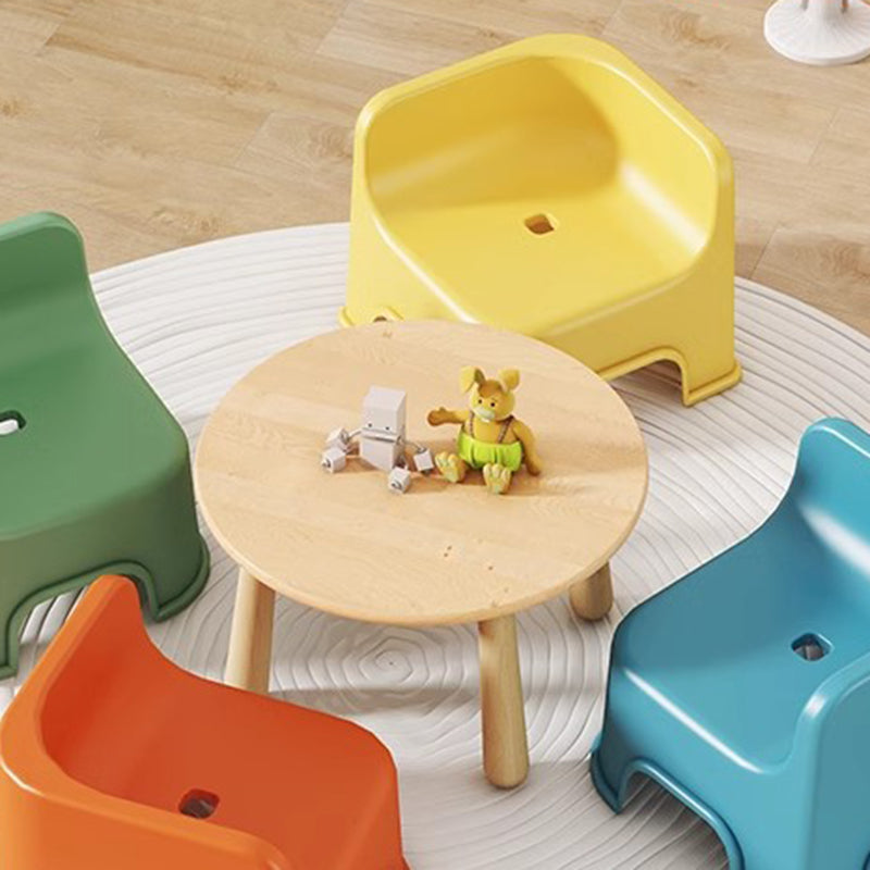 Modern Simplicity Kids Square Plastic Low Stool For Living Room