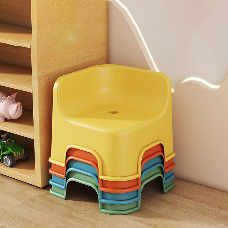 Modern Simplicity Kids Square Plastic Low Stool For Living Room