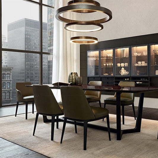 Contemporary Scandinavian Square Trapezoidal Artificial Leather Solid Wood Dining Chair Backrest Armless For Dining Room