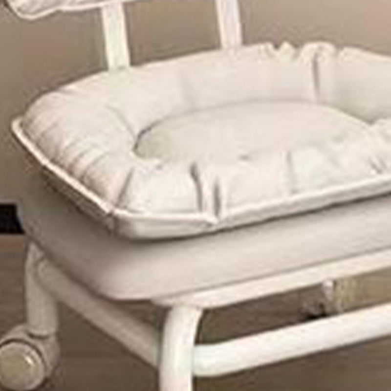 Modern Minimalist Curved Square Swivel Mobile Pulley Napa Leather Metal Chair Backrest For Living Room