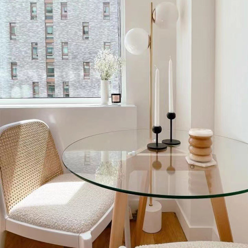 Traditional Chinese Square Round Sleek Hollow Linen Lambswool Leather Rattan Solid Wood Dining Chair Backrest Armless For Dining Room