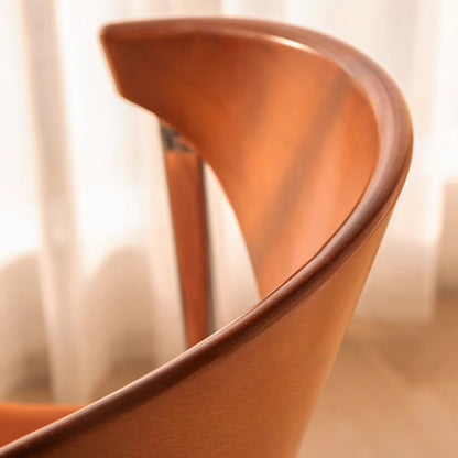 Traditional Vintage Cowl Bend Square Fabric Metal Dining Chair Backrest For Dining Room