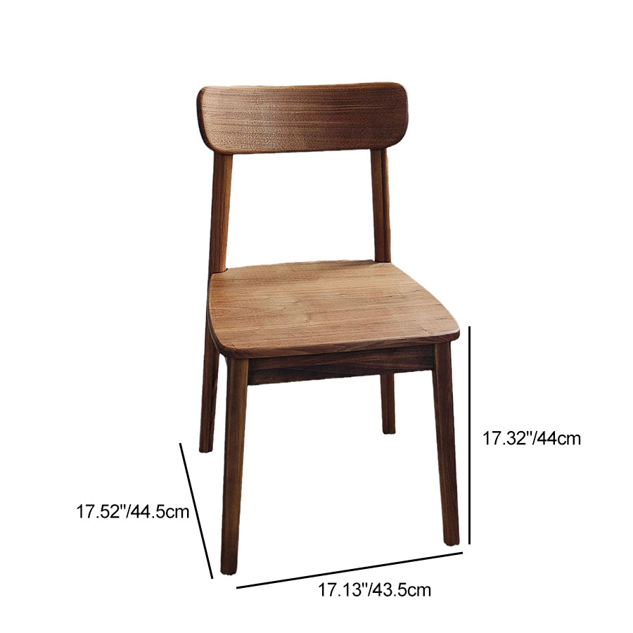 Traditional Vintage Curved Oval Square Black Walnut Dining Chair Backrest For Dining Room