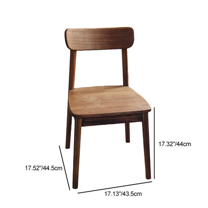 Traditional Vintage Curved Oval Square Black Walnut Dining Chair Backrest For Dining Room