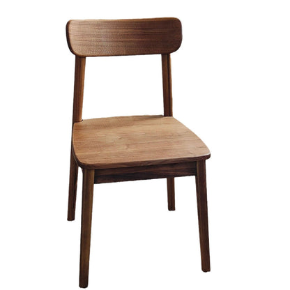 Traditional Vintage Curved Oval Square Black Walnut Dining Chair Backrest For Dining Room