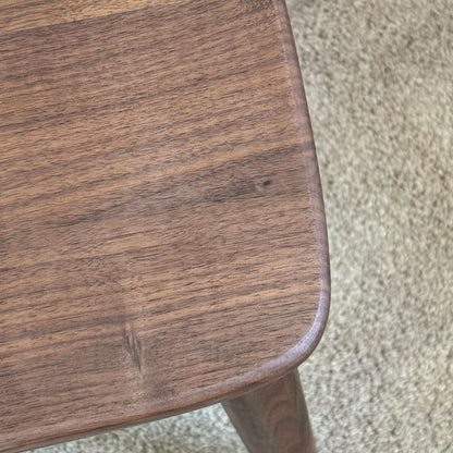 Traditional Vintage Curved Oval Square Black Walnut Dining Chair Backrest For Dining Room