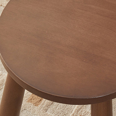 Modern Minimalist Square Rubberwood Chair Backless For Living Room