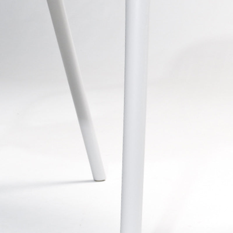 Contemporary Scandinavian Bend Seam Square Plastic Dining Chair Backrest Armrest For Dining Room