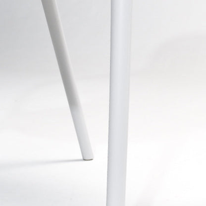 Contemporary Scandinavian Bend Seam Square Plastic Dining Chair Backrest Armrest For Dining Room