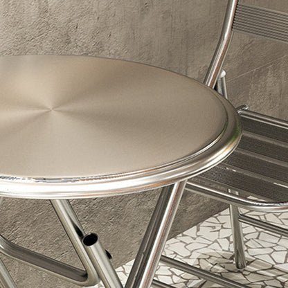 Modern Minimalist Skeleton Square Folding Stainless Steel Dining Chair Backrest Armless For Dining Room