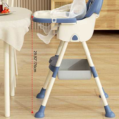 Modern Simplicity Kids Faux Leather PP Steel Pyramid Structure Dining Chair Adjustable Foldable For Dining Room