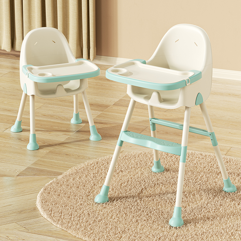 Modern Simplicity Kids Faux Leather PP Steel Pyramid Structure Dining Chair Adjustable Foldable For Dining Room