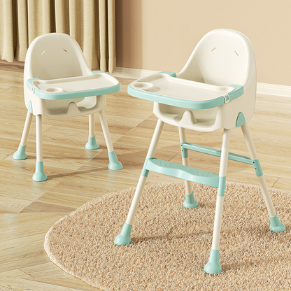 Modern Simplicity Kids Faux Leather PP Steel Pyramid Structure Dining Chair Adjustable Foldable For Dining Room