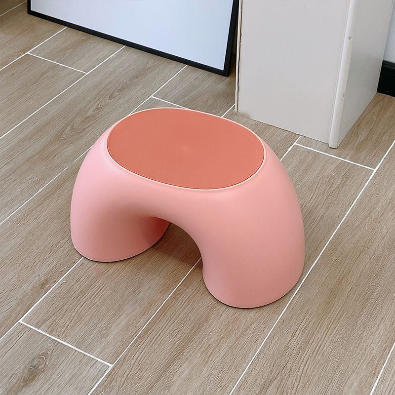 Modern Minimalist Kids Rainbow Shape PP Plastic Low Stool For Living Room